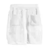 2024 Summer Casual Shorts Set Knitted Two Piece Men's Clothing V-Neck Short Sleeve T-shirt and Shorts Streetwear Knit Outfits 6