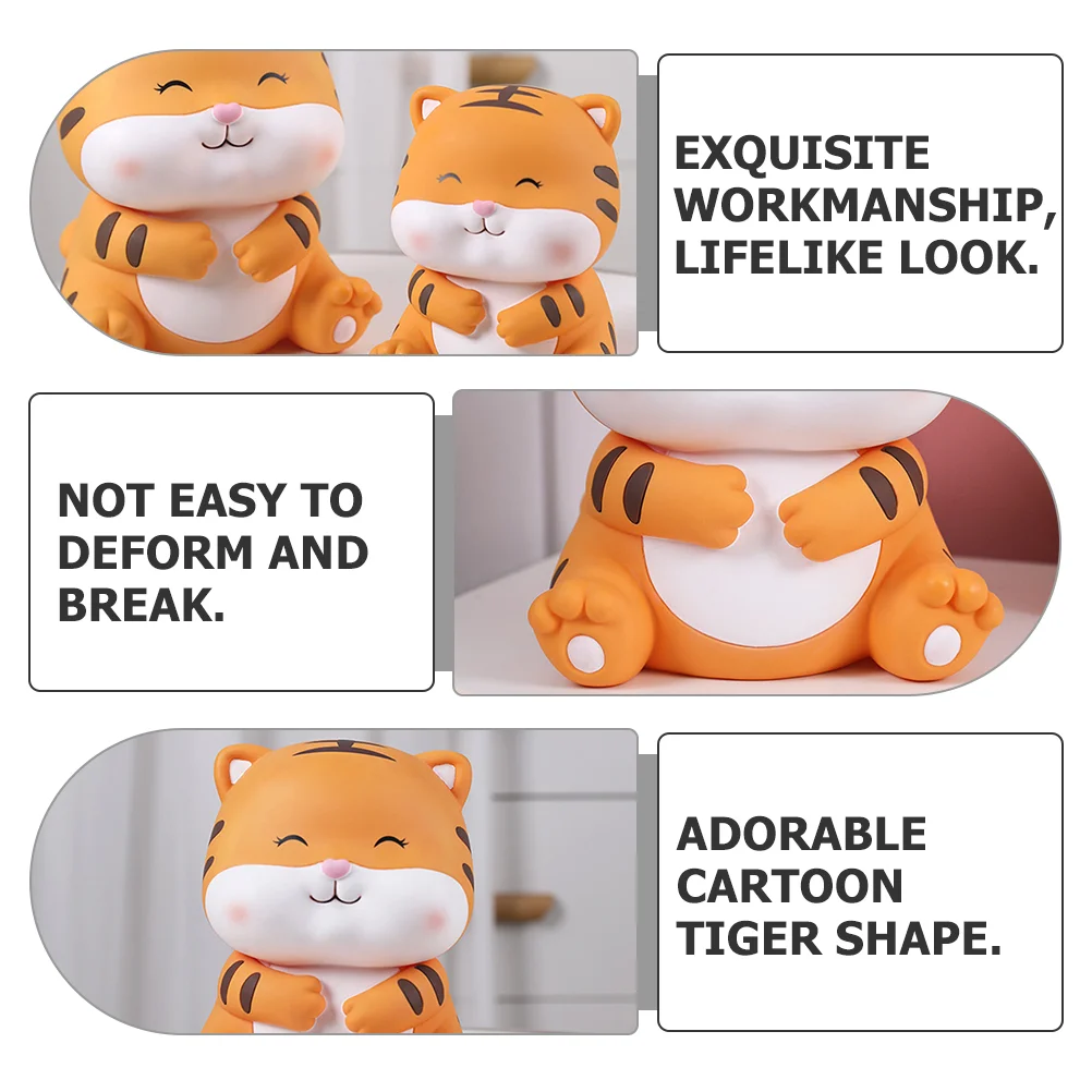 Year of The Tiger Piggy Bank Creative Coin Container Kids Fashion Saving Jar Girls Desk Money Pot 5