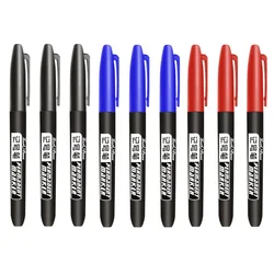 9 - Piece Set of Waterproof Fine Point Marker Pens - Assorted Ink Colors (9 Pcs Mix Color Set)