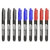 3/6/9Pcs/Set Permanent Marker Pen Fine Point Waterproof Ink Thin Nib Crude Nib Black Blue Red Ink 1.5mm Fine Color Marker Pens 1