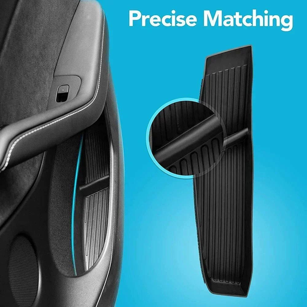 For Tesla Model 3 2021-2023 Door Side Tray Organizer Waterproof Storage Box Custom Design High-quality TPE Box Direct Install