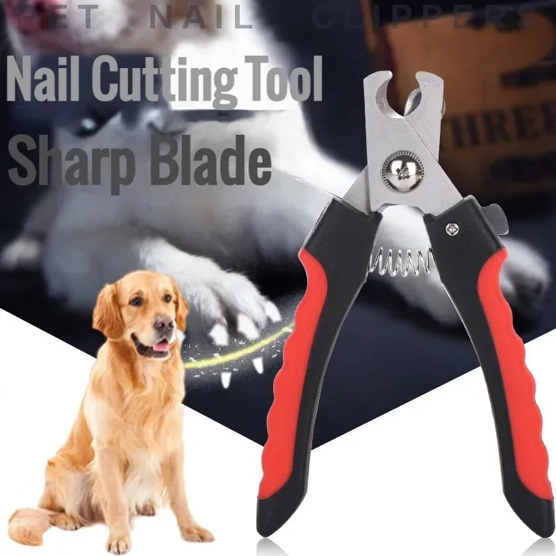 Pet nail clipper Professional Nail Clipper Cutter with Sickle Stainless Steel Grooming Scissors for Pet Claws Dog Supplies