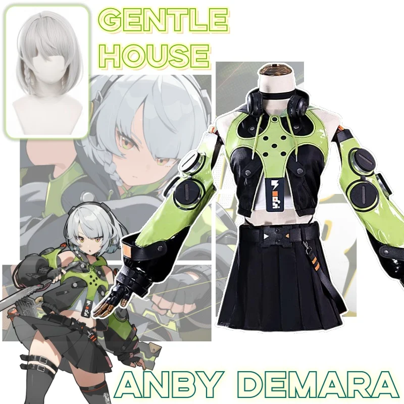 

Anby Demara Anime Game Zenless Zone Zero Gentle House Cosplay Costume Clothes Wig Uniform Cosplay Halloween Party Woman Set
