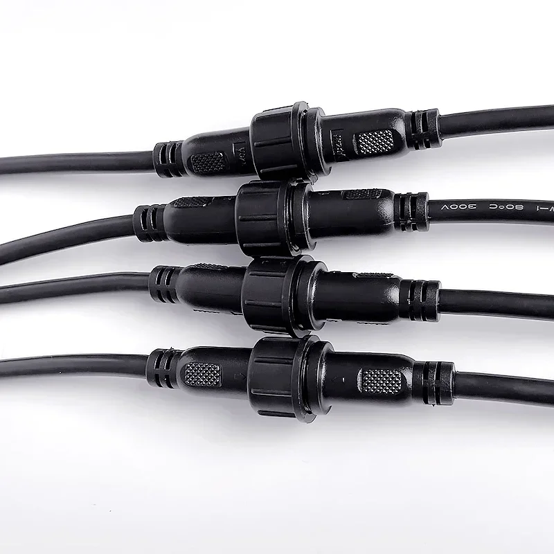 5/20Pcs M16 Waterproof 2 3 4 5 Pin IP65 Cable Wire Plug for LED Strips Male and Female Jack 22mm nut Connector 20CM OD 6mm electrical cable connector industrial waterproof connector