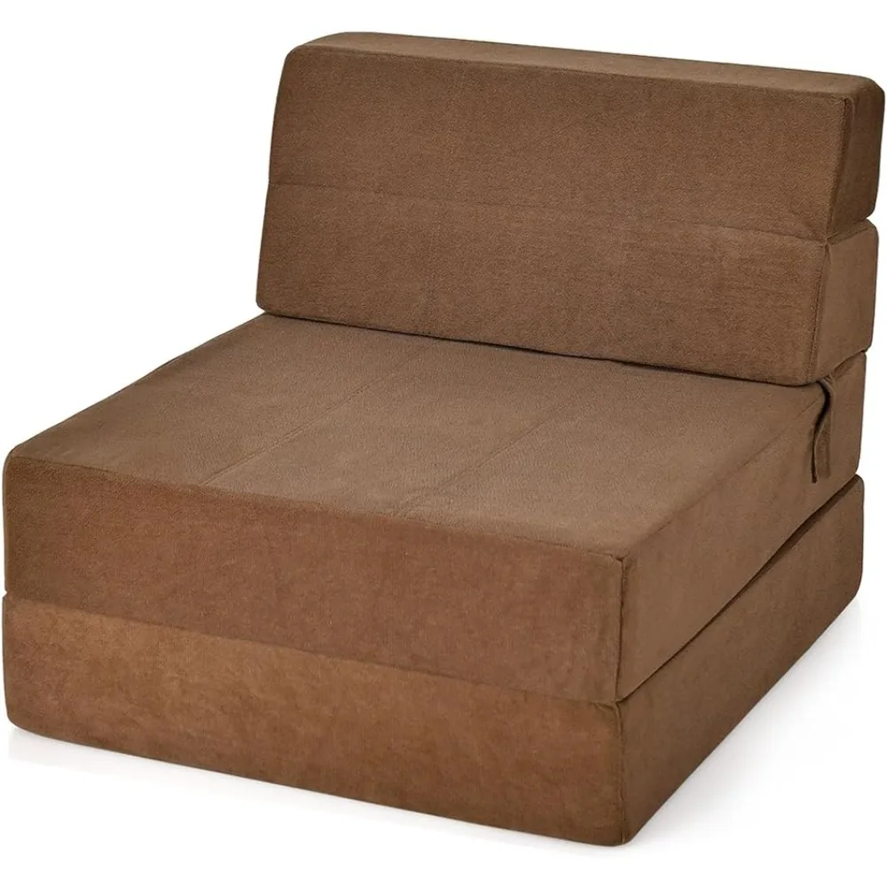 

folding bed Guest Bed Modern Chaise Lounge Upholstered Padded Cushion Floor Couch Sleeper Convertible Sofa Bed Sleeping Home
