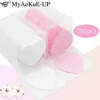 200pcs Lint Free Paper Cotton Pad Eyelash Extension Glue Remover Napkins Lash Grafting Cleaning Glue Mouth Wipe Makeup Tools 1