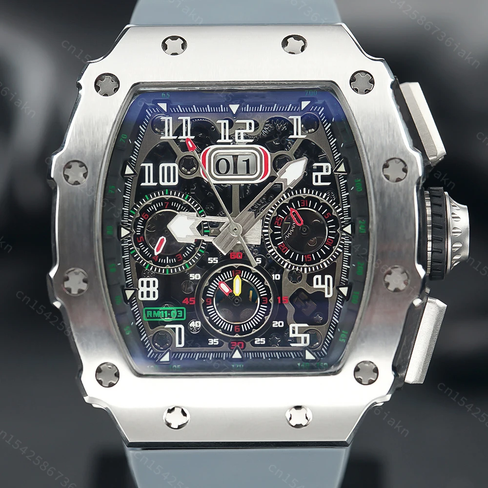 2022 Fashion New Men's Automatic Watch Stainless Steel Material Rubber Strap Sapphire Glass Mirror Casual Sports Waterproof