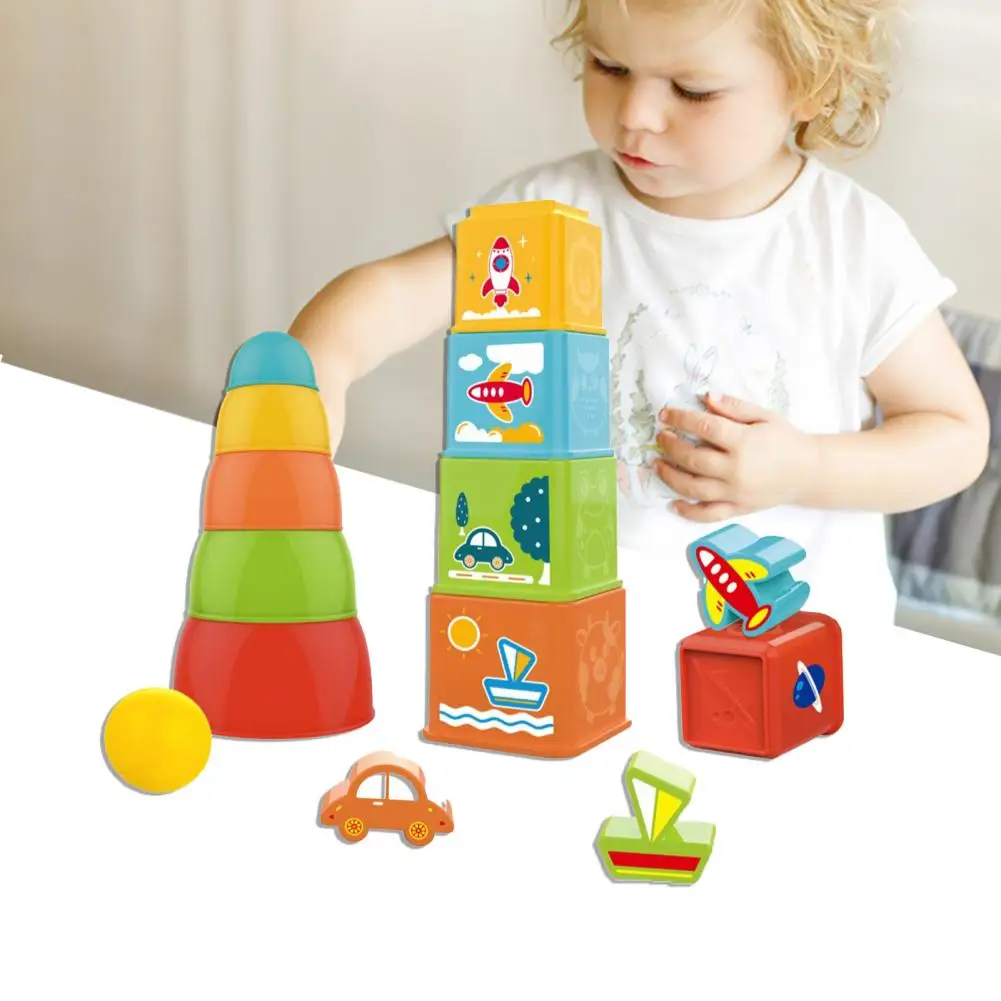 

1 Set Block Toys Creative Shape Cognition Fun Hand Eye Exercise Intellectual Development Education Stack Blocks Kindergarten Toy