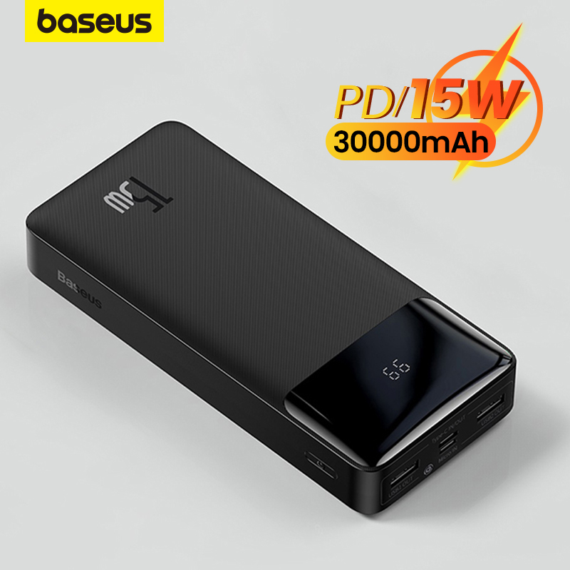 Baseus 20000mah Power Bank Portable Charger 30000mah External Battery Fast Charging Pack Powerbank For Poco Xiaomi Mi Poverbank - Power Bank