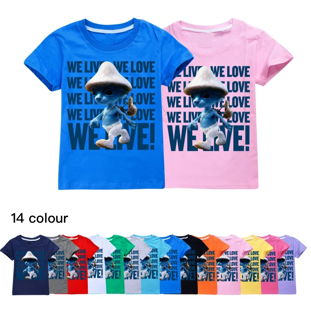 

We Live We Love We Lie T Shirt Kids Bule Шайлушай Cat Clothes Junior Boys Shailushai Cats T-shirt Boys O-neck Tops Girls Clothes