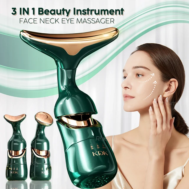3 In 1 Facial Lifting Device Neck Eye Massage Face Slimmer EMS Beauty Skin Tightening Anti Aging Facial Massager Beauty Device 1