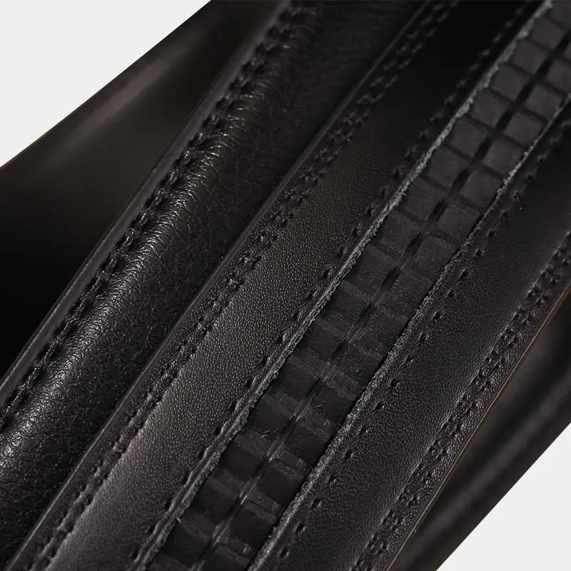 leather belt pu leather belt mens belt toothless automatic buckle belt 2.4 2.8 3.0 3.5 Width Belt No Buckle for Automatic Buckle PU Leather Belts Men Women No 4 Size Wide