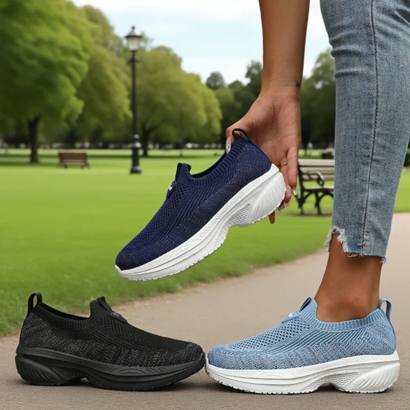 Women Sneakers Loafers Tennis Femimino Ladies Slip on Breathable Sneakers Lightweight Summer Women Sneakers Outdoor Running Shoe