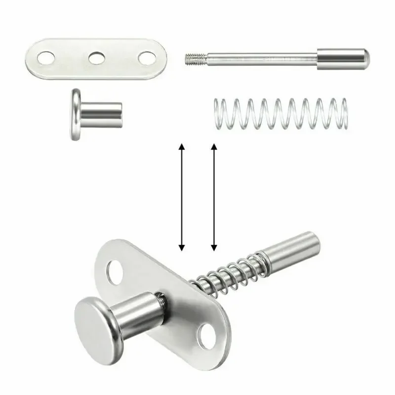 Door Latch 2pcs Plunger Latches Spring-Loaded