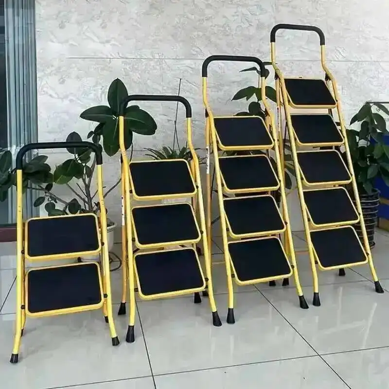 휴대용 스툴 접이식 사다리 다기능 계단형 홈 팔걸이 사다리 두꺼운 실내 헤링본..
