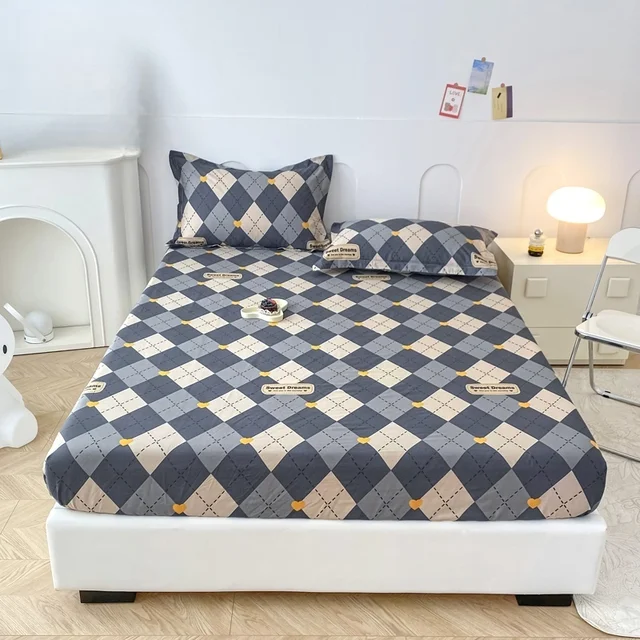 ​ ​ Drap-housse Floral 100% coton, 1 pièce, taille simple/Queen/King, housse de matelas respirante pour lits doubles (sans taie d'oreiller) ​ 1