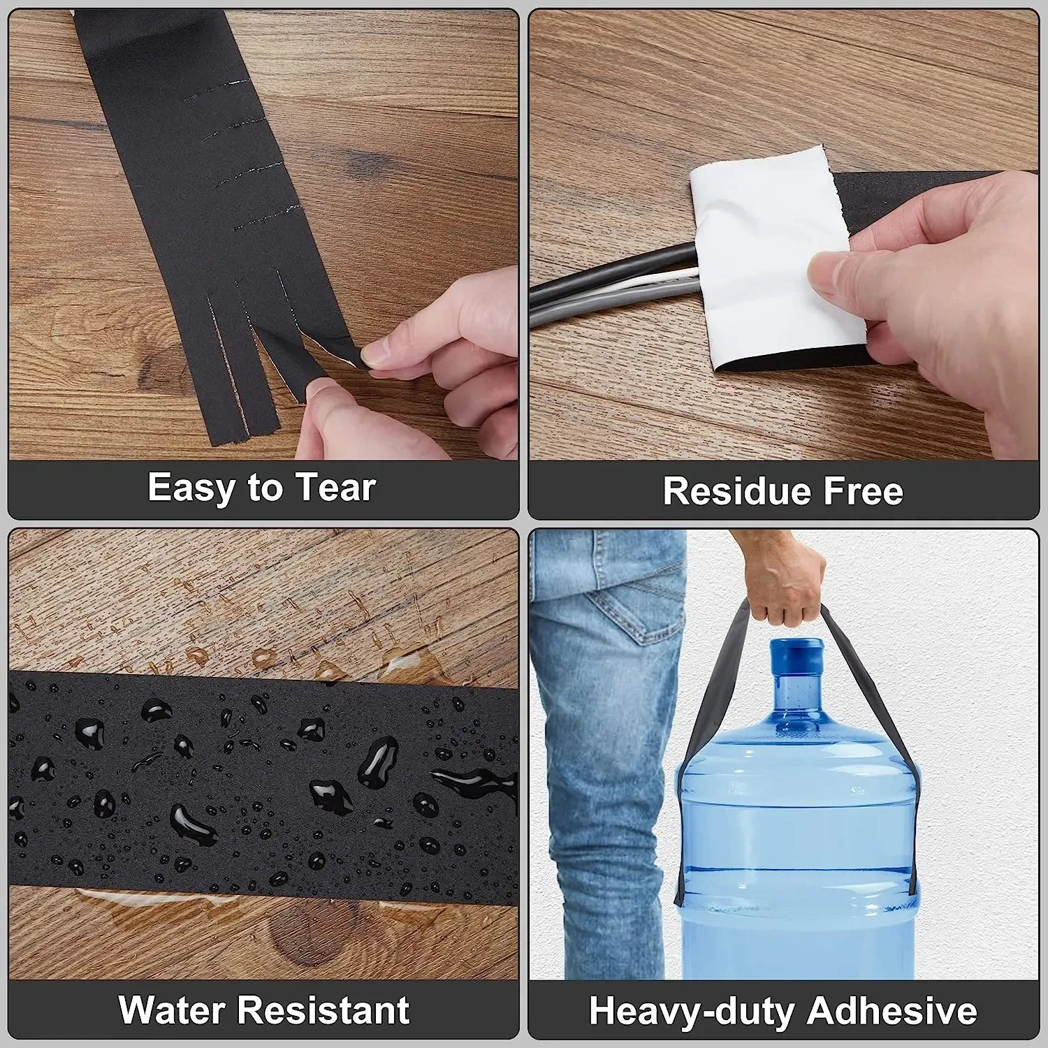 Gaffer Tape Easy Tear Hochleistungs-Griff aus mattschwarzem Baumwoll tuch für die Reparatur von Fotobüchern – Detail 8