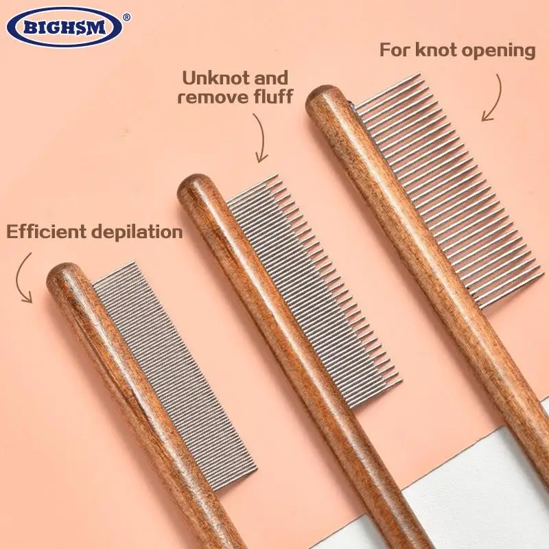 Flea Comb For Cat Dog, 4 PCS Flea Removal Lice Combs Fine Tooth Comb Grooming Set Remove Float Hair Tear Marks Tick Removal Tool
