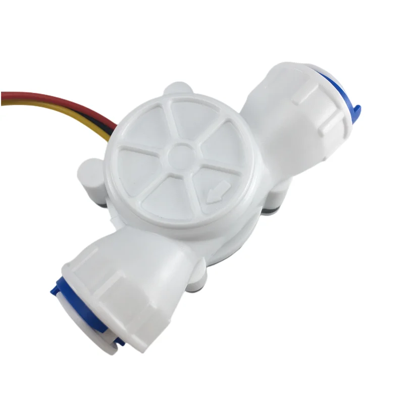Plastic Turbine Hall Meter for Liquid Beer Alcohol 0.3~10L/Min Measure 3/8" PE Tube Quick Fit Water Flow Sensor YF-S301
