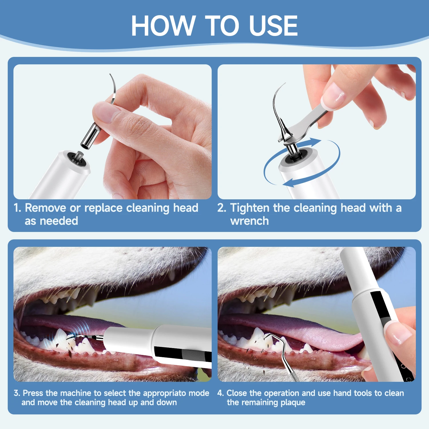 Ultrasonic Pet Dental Cleaning Tool 6