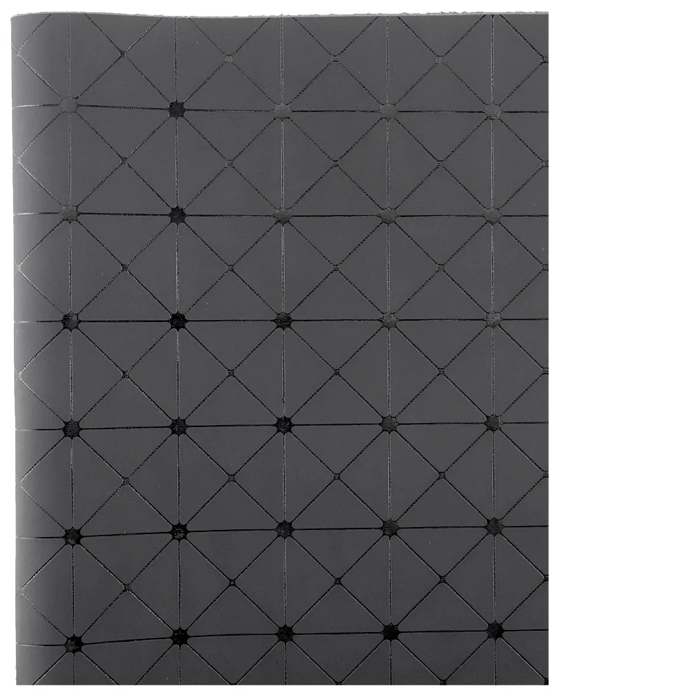 Description Picture 6 of item30cmx132cm Black Litchi Weave Diamond Textured Smooth Soft Faux Synthetic Leather Fabric For Wedding Decoration DIY Craft MH001