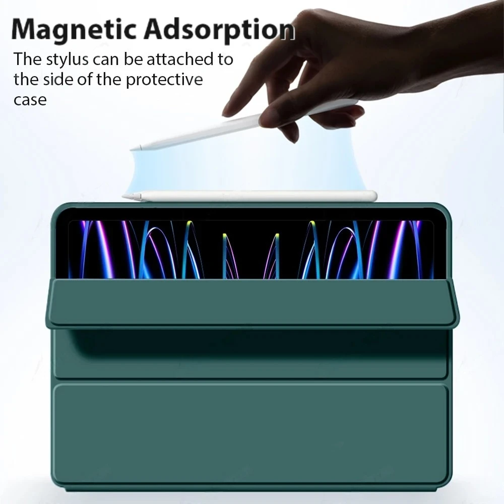 Premium TPU Soft Silicone Trifold Stand Tablet Case with Auto Sleep/Wake Function