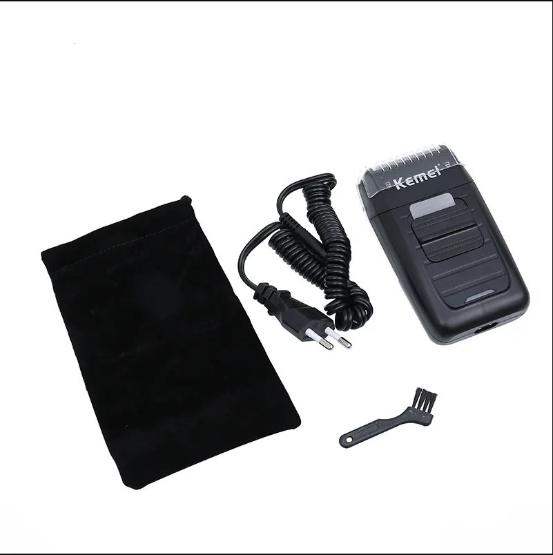 Kemei KM-1102 Barbeador Sem Fio Recarregável Para Homens lâmina gêmea recíproca barba navalha cuidados com o rosto multifunciona 3