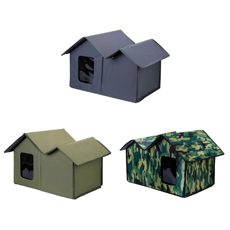 

Windproof Cat Cave House for Indoor Outdoor Cats Collapsible Kitten House Four Season Sleeping Bed Puppy Kennel House