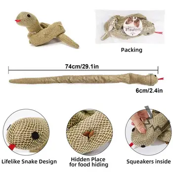 Dog Snuffle Toys Dog Enrichment Toys For Boredom Interactive Dog Toy For Foraging Instinct Training Pet Squeaker Toy Snake Style 6