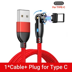 Revolutionary 9 - Pin Magnetic USB Type C Cable - 3A Fast Charging & Data Transfer - 1m (Red for Type C)