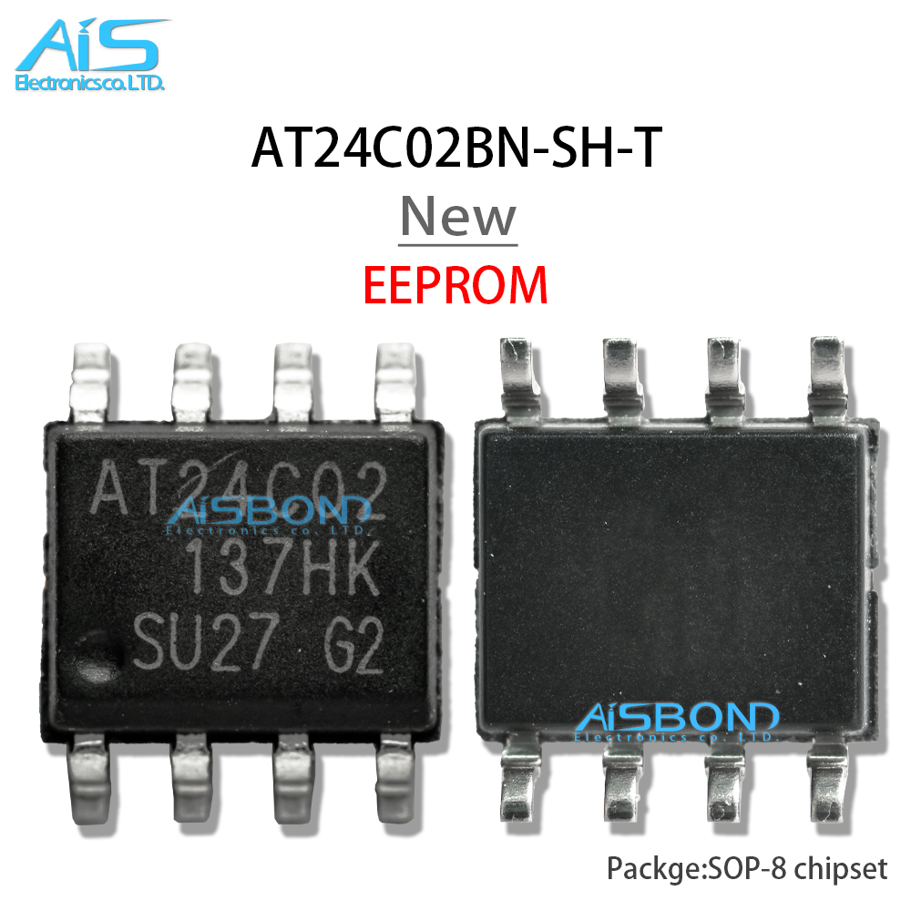 10Pcs/Lot New AT24C02BN-SH-T AT24C02 24C02 24C02N SOP-8 2K-bit 256 x 8 EEPROM