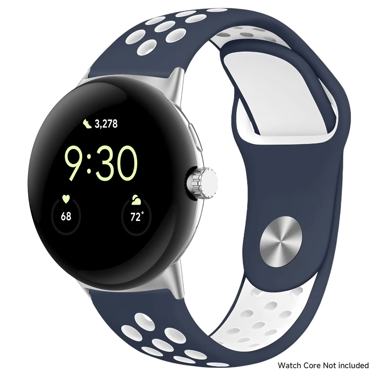 Breathable Silicone Sports Band for Google Pixel Watch - 41mm & 45mm Accessory Bracelet