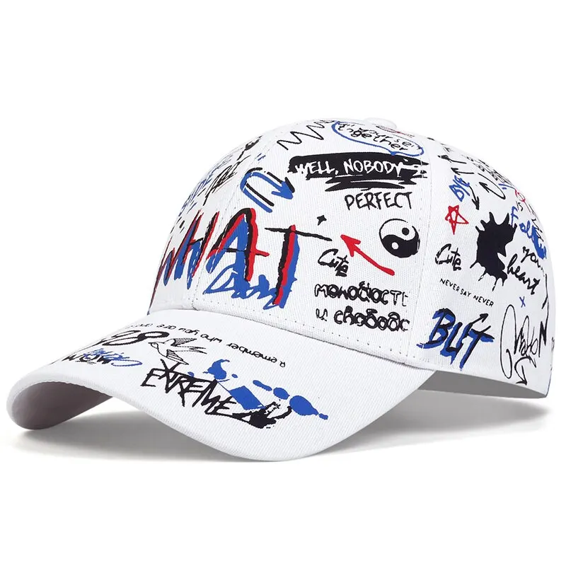 Unisex Adjustable Letter Print Snapback Hat - Casual Outdoor Baseball Cap with Sunscreen Protection