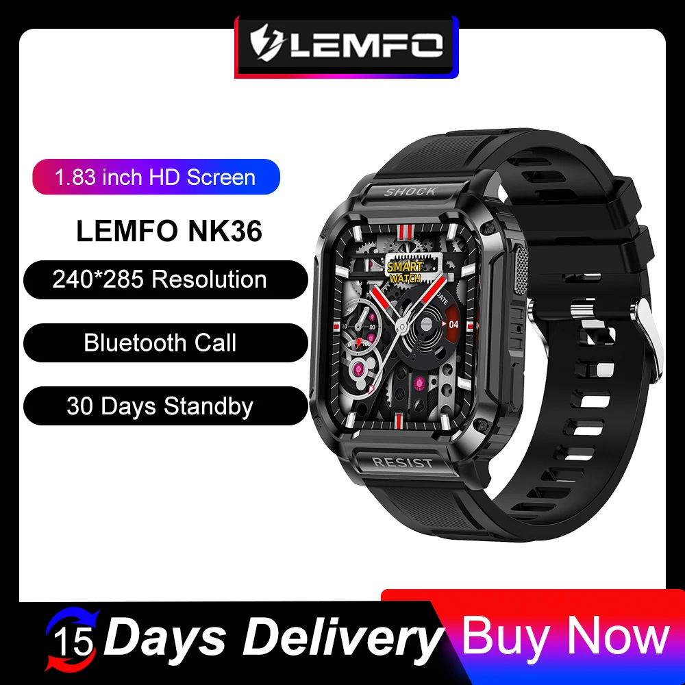 

Смарт-часы LEMFO NK36 мужские водонепроницаемые, 2023 дюйма, Bluetooth