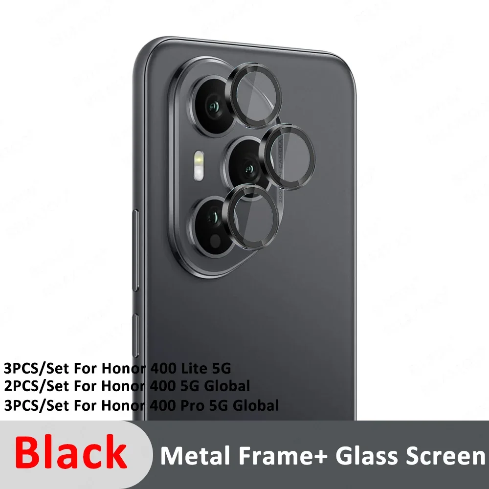 Premium 3D Metal Camera Lens Protector with Glass Finish