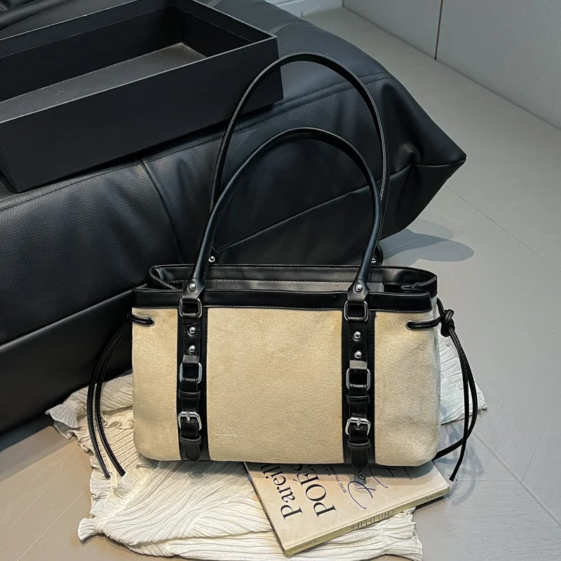 PU Leather Shoulder Bags Large Underarm Bag Vintage Commuter Bag for Women Work Shopping Travel Daily