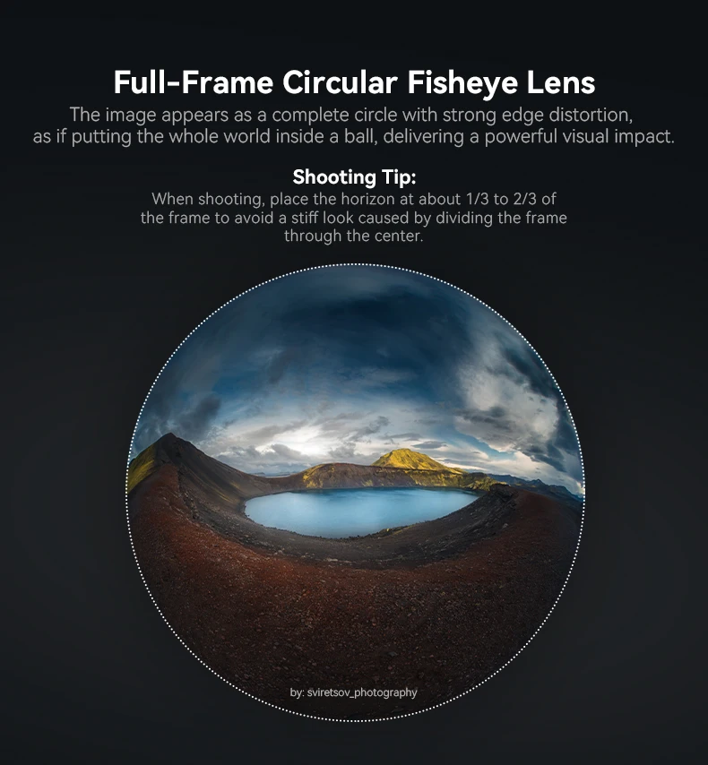 AstrHori Vollformat 6mm F2.8 Zirkuläres Fisheye-Kameraobjektiv für Kreative Sternenhimmel- und Landschaftsfotografie mit Sony E Z RF L-Mount – Detail 6