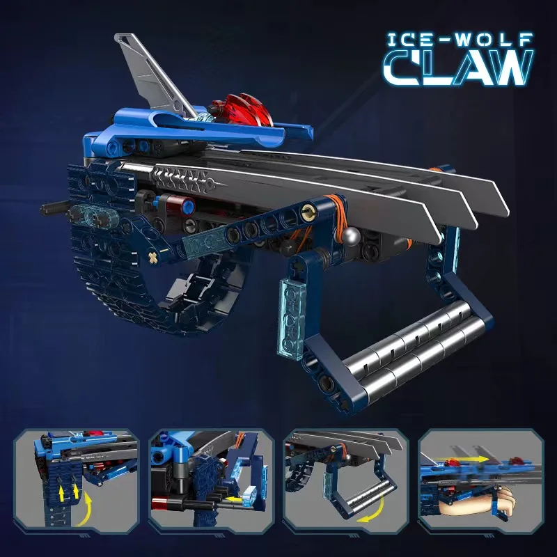 New building bl811 Ice Wolf Claw DIY building block assembly sharp blade retractable boy assembly puzzle block toy gift