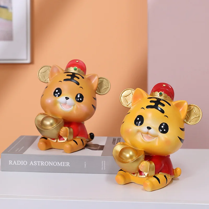 

Little Tiger Ornaments Piggy Bank Zodiac Year of The Tiger Mascot Lovely Fortune Home Desktop Decorations Home Decor