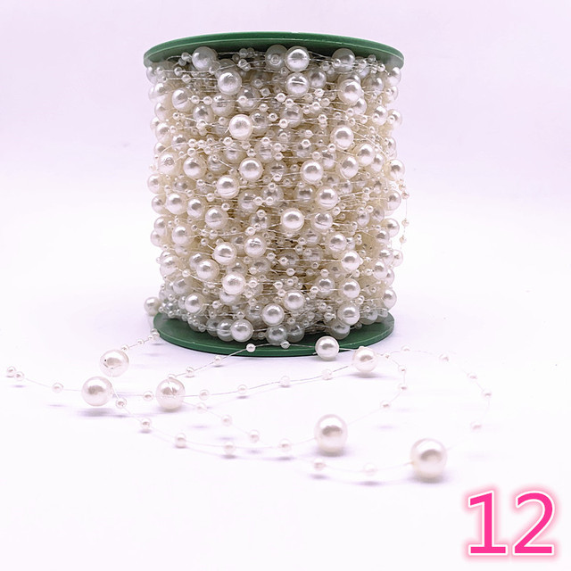 Yards Fishing Line Artificial Pearls Flower Beads Chain Garland Flowers Wedding Party Decoration Diy Accessories