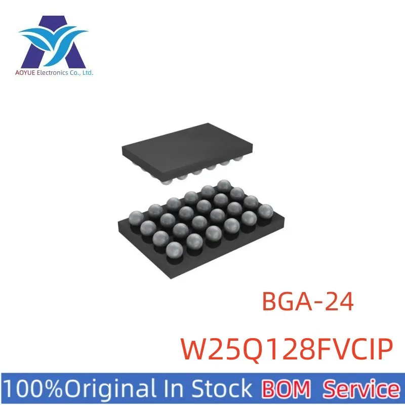 W25Q128Fvcip W25Q128Fvcig W25Q128Fvcif P/N: 25Q128Fvcp 25Q128Fvcg 25Q128Fvcf Bga-24 6X4 Ball Array Nor Flash Serial Series Offer