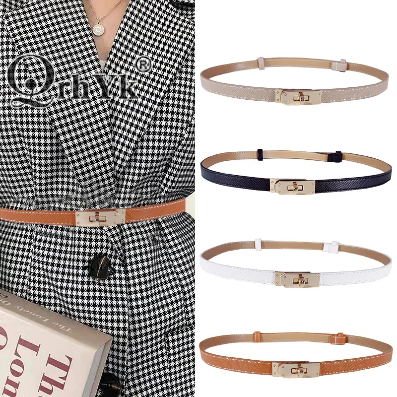 

Тонкий ремень из искусственной кожи женские модные повседневные аксессуары Роскошный дизайнерский пояс корейский корсет Регулируемая металлическая пряжка