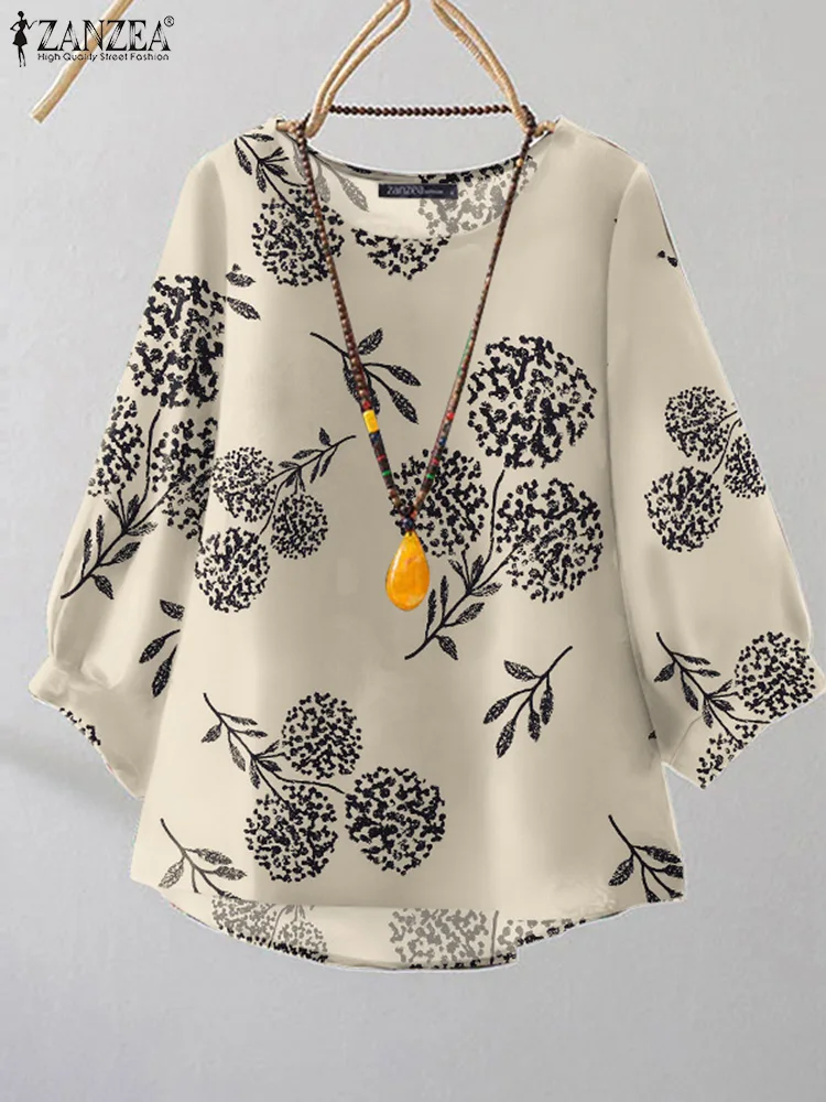 Polyester Floral Blouse for Women Casual Summer