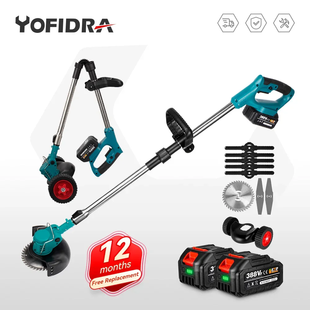 Tosaerba Elettrico Cordless Pieghevole Regolabile Trimmer Efficiente Potatura Da Giardino Utensili Elettrici Da Taglio Per Batteria Makita 18V