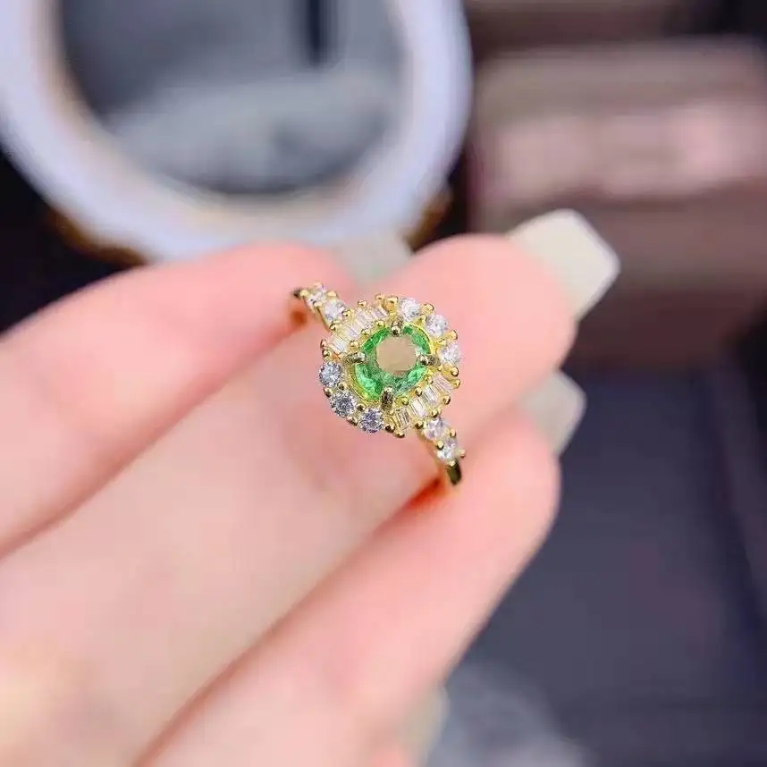 

Изысканное Золотое кольцо Оливкового Зеленого Цвета, модное кольцо с микроинкрустированными бриллиантами, открытое цветное кольцо с сокровищами, женское украшение для вечеринки, дня рождения, подарок