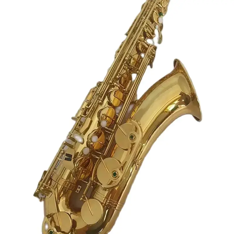 

Gold Bb professional tenor saxophone brass gold plated professional grade tone Tenor sax delicate and durable jazz instrument