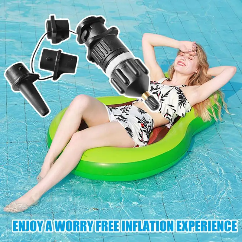 Inflatable Pump Adaptor Conventional Air Pump Adapter Conventional Strong Sealing Boat Adapter Leak Proof Nozzles For
