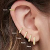 Mariasz Minimalist 5-9mm 316L Stainless Steel Hoop Earrings Crystal Zirconia Small Helix Tragus Gold Color Jewelry for Women 1