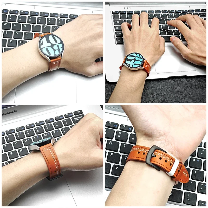Leather Watch Band for Samsung and Huawei Watches
