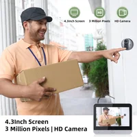 4.3'' IPS Screen Smart life/Tuya APP 2.4G 3MP Wireless wifi Video Intercom Doorbell eye PIR High-definition Visual Monitoring - Image 3